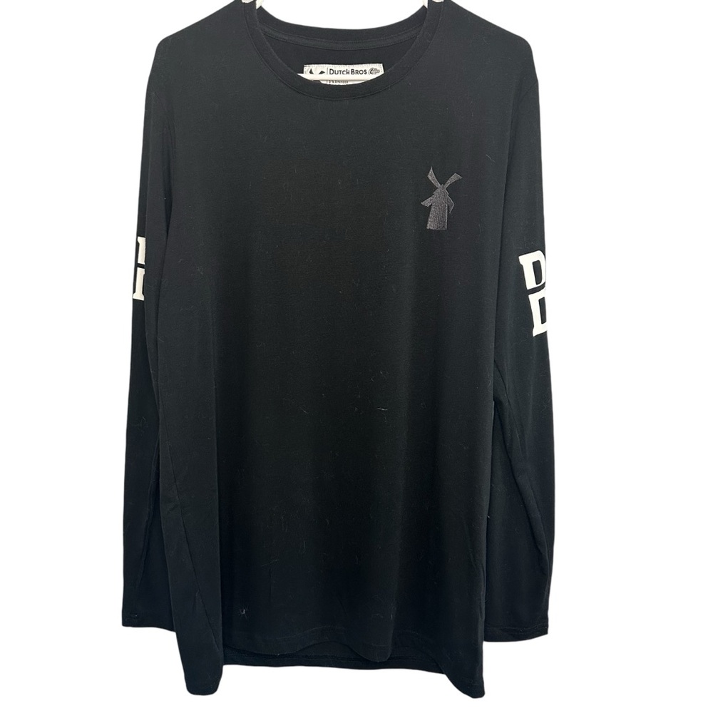 Dutch Bros XS+MEDIUM + LARGE Black Oversized Long Sleeve Tee DB 1992 SO CUTE!